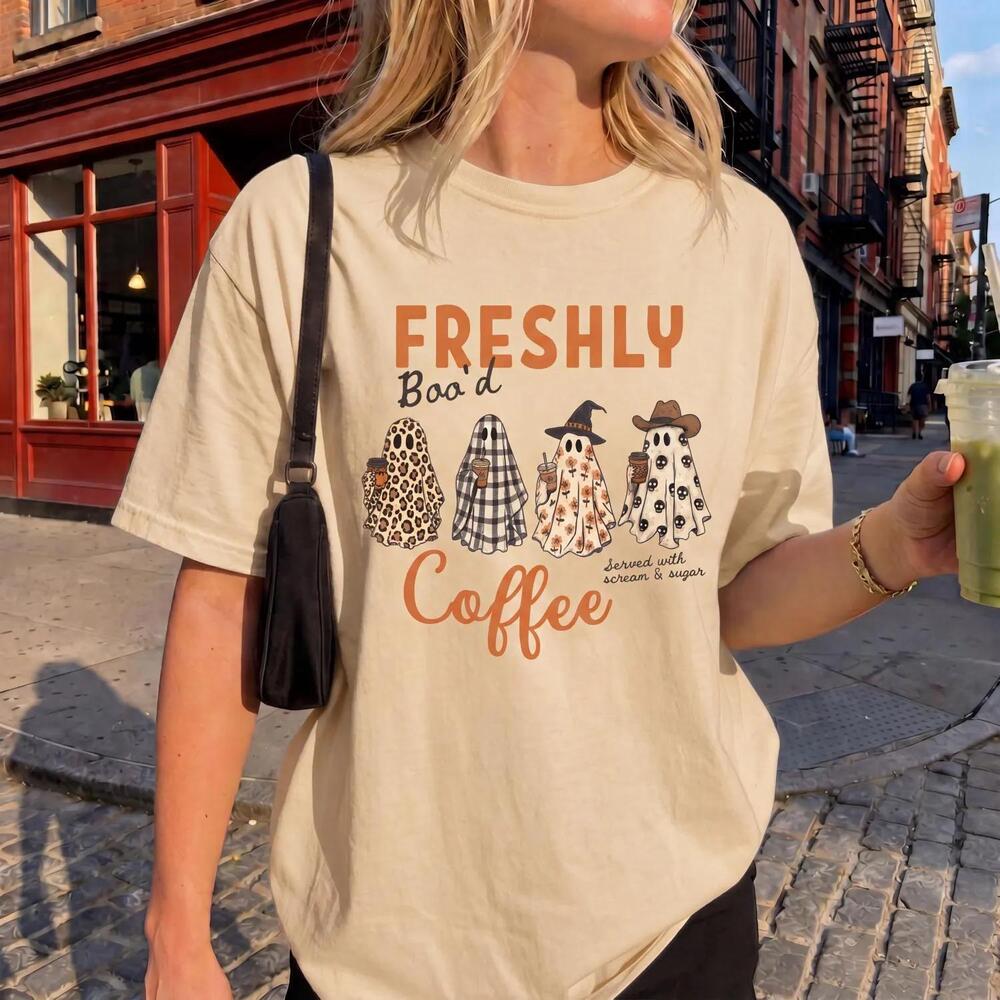 Halloween Coffee Shirt  Halloween Shirt Summerween Shirt